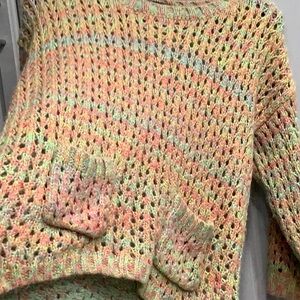 Jj Basics Pastel Cable Knit Crochet Sweater Pastel Knit Women's Sweater